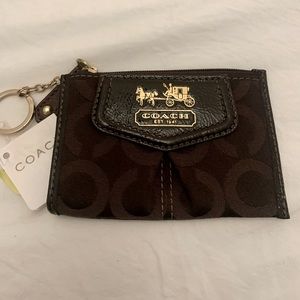 NWT Coach Madison OP Art Mini coin and card wallet